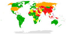 《国际刑事法院罗马规约》缔约国地图