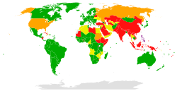 《国际刑事法院罗马规约》缔约国地图   缔约国   规约未生效的缔约国   退出规约的缔约国   签署但未批准规约的国家   签署规约但随后撤回签名的国家   既没有签署也没有加入规约的联合国会员国和观察员