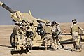 2018年，伊拉克陆军操作M198 榴弹炮。