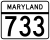 Maryland Route 733 marker