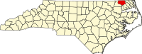 北卡罗莱那州盖茨县地图