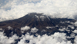 Aerial view of Mt Kilimanjaro