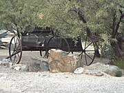 Wagon located in the grounds of the Wranglers Roost Stagecoach Stop.