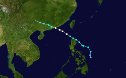 台风妮妲的路径图
