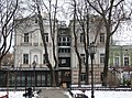 The facades of the old buildings