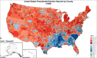 Map of presidential election results by county