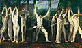 乔治·贝娄斯（英语：George Bellows）《人肉拒马》，1918年10月，现藏于伯明翰艺术博物馆