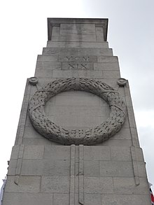 Stone sculpture of a wreath