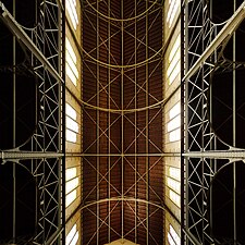 Steel vaulted ceiling