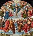 Image 14The Adoration of the Trinity by Albrecht Dürer (1511) From top to bottom: Holy Spirit (dove), God the Father and Christ on the cross (from Trinity)