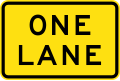 (W8-16) One Lane