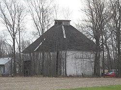 The Ben Colter Polygonal Barn, a historic site in the township