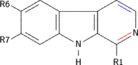 Substituted beta-carbolines (structural formula)