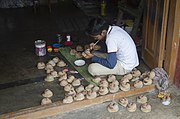 The preliminary stage of mask-making