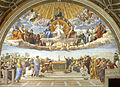 《圣礼的争辩》（Disputation of the Sacrament），1509年-1510年，收藏于梵谛冈宫签字大厅