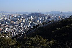 The Downtown Seoul is surrounded by the Seoul City Wall