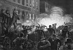 This 1886 engraving was the most widely reproduced image of the Haymarket affair.