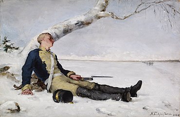 Wounded Warrior in the Snow, 1880 (fi)
