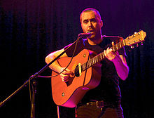 Jake Morley performing at The Citadel, St Helens in April 2015. Photograph by Andrew D. Hurley