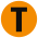 Logo for Link light rail, showing a stylized "T" with an "S" embossed over it with negative space.