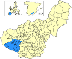 Location of Comarca de Alhama