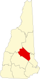 标示出贝尔纳普县位置的地图
