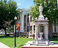 Monument with courthouse in view