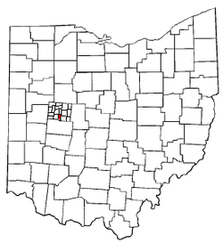 Location of Liberty Township in Ohio