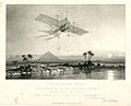 Image 211843 artist's impression of John Stringfellow's plane Ariel flying over the Nile (from History of aviation)