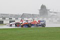 Max Wissel and Borja García in the wet at Donington Park (2008)
