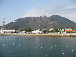 Mayuyama of Shimabara Peninsula, from the sea of Shimabara City