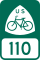 U.S. Bicycle Route 110 marker