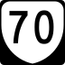 State Route 70 marker