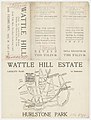 Wattle Hill Estate Ashbury, 1915, Location Map, Richardson & Wrench.