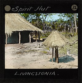 A spirit house in Livingstonia, Malawi (c. 1910)