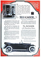1918 The Roamer with Duesenberg Motors advertisement