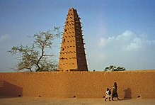 Mud brick minaret