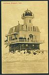 A photograph of the Bridgeport Harbor Light