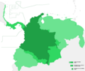 Cambios territoriales de Colombia (mapa estático)