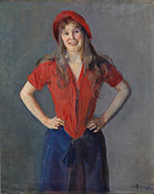 Oda Krohg (Portrait of Oda Krohg. 1888)