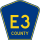 County Road E3 marker