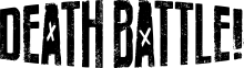 A black grunge-style text logo of the words "DEATH BATTLE!" in capital letters.