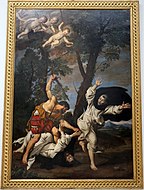 多梅尼基諾的《殉道者聖彼得的殉教》（Martirio di San Pietro da Verona），348 × 249cm，約作於1619－1621年。[44]