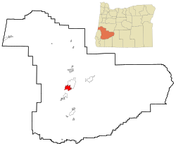 罗斯堡在俄勒冈州中的位置