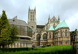 The abbey church and monastic library