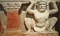 The Greek god Atlas, supporting a Buddhist monument, Hadda.