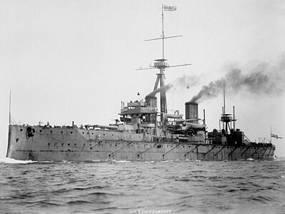 HMS Dreadnought, by the United States Navy (restored by Adam Cuerden)