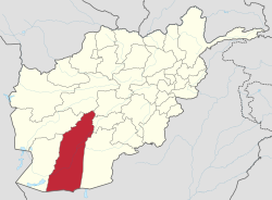 赫爾曼德省在阿富汗的位置