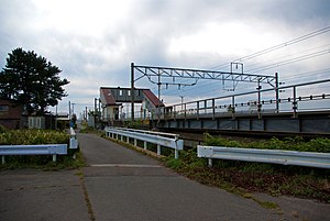 以简易车站模式运作的第二代中泽站全貌。（2009年9月）