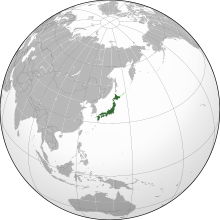 深绿色为临时中央政府实际控制领土（不包括冲绳自治县）